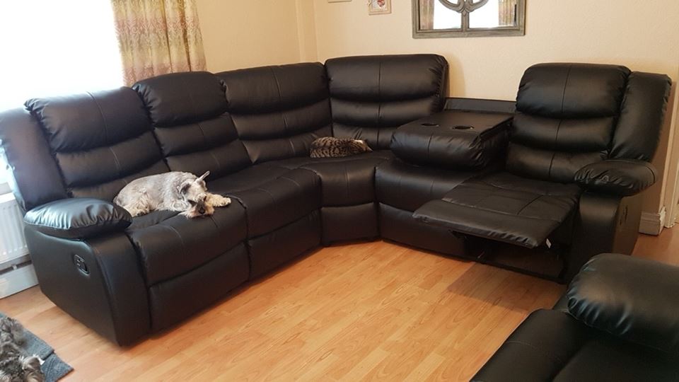 Cinema Sofa With Cup Holder Off 51, Reclining Sofa With Drink Holder